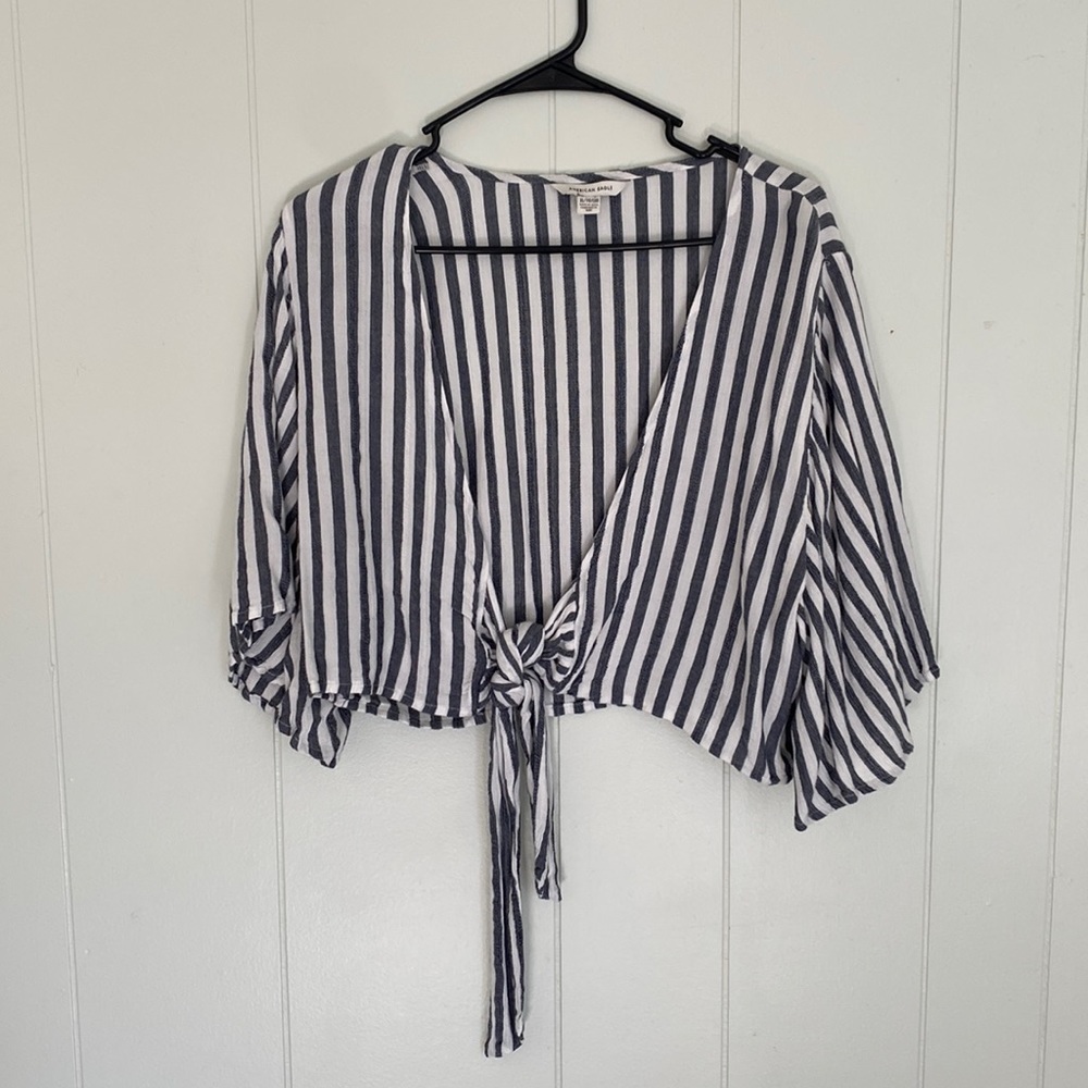 Striped beach blouse